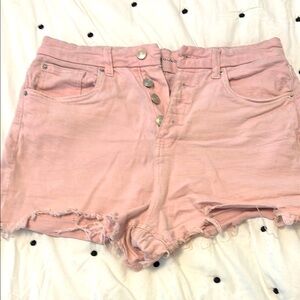 Women's Pink Denim Shorts